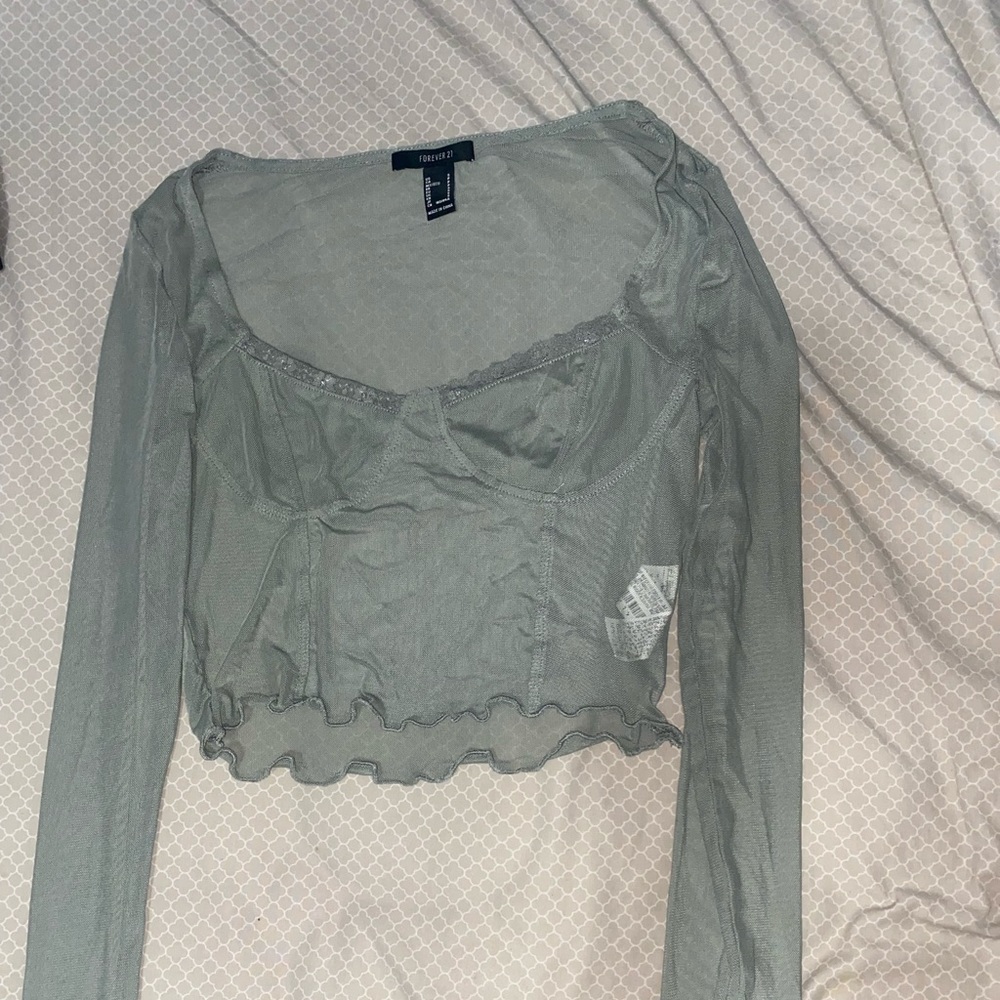Forever 21 Mesh Crop Top